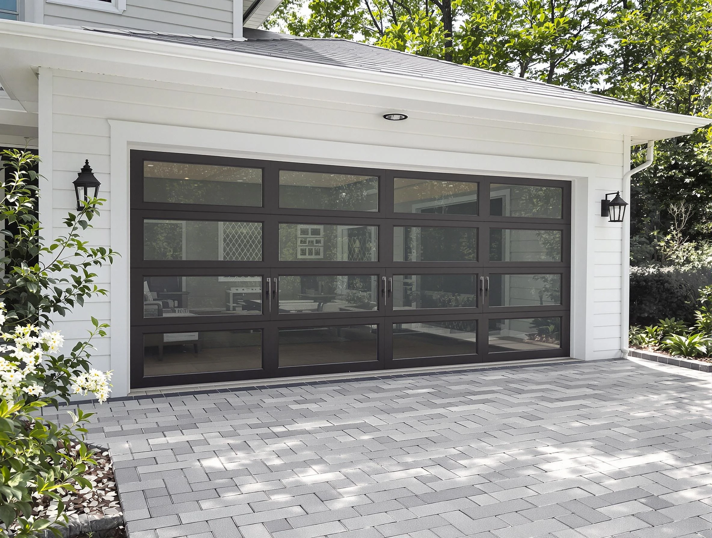 Anthem Garage Door Repair design specialist presenting custom garage door options to Anthem homeowner