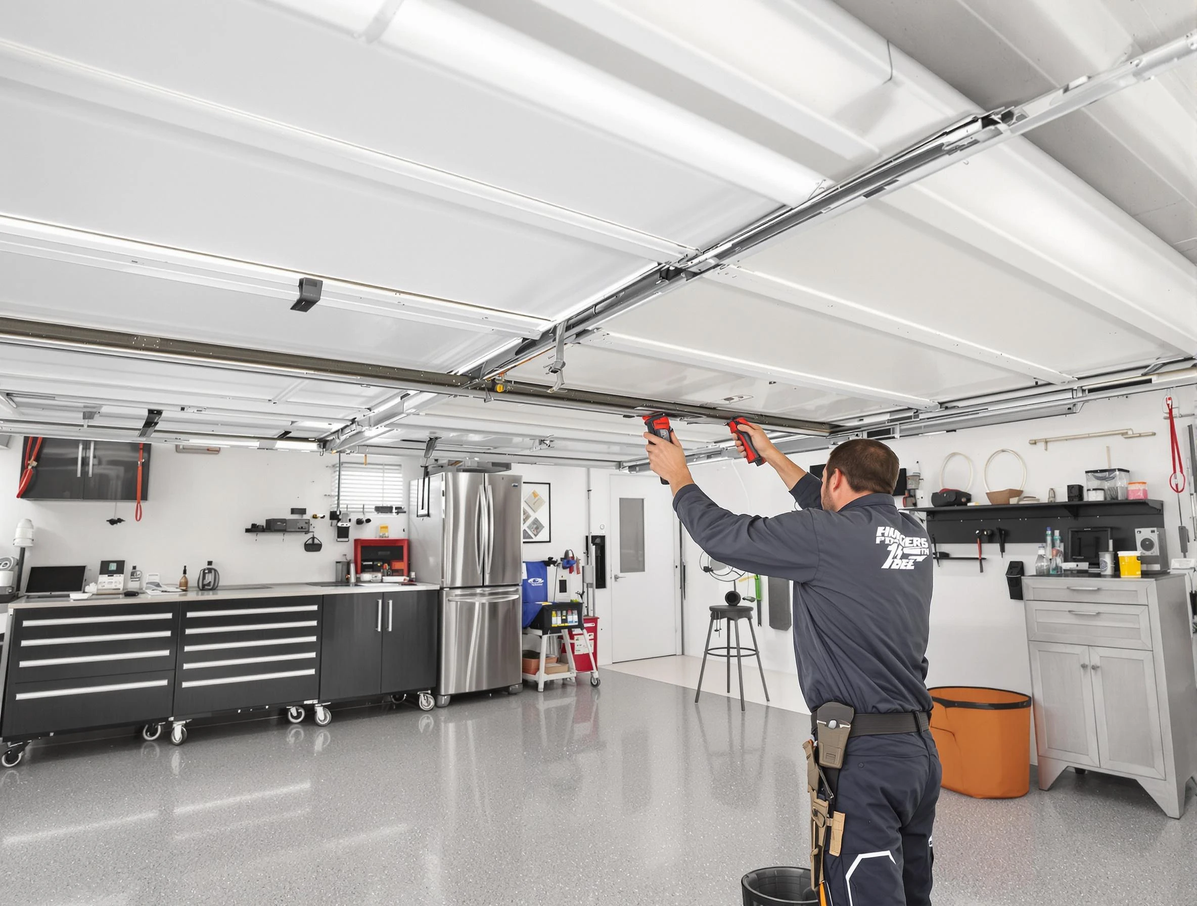 Overhead garage door repair service by Anthem Garage Door Repair in Anthem